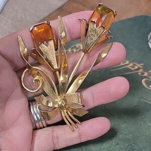 Sterling Floral Vintage Pendant